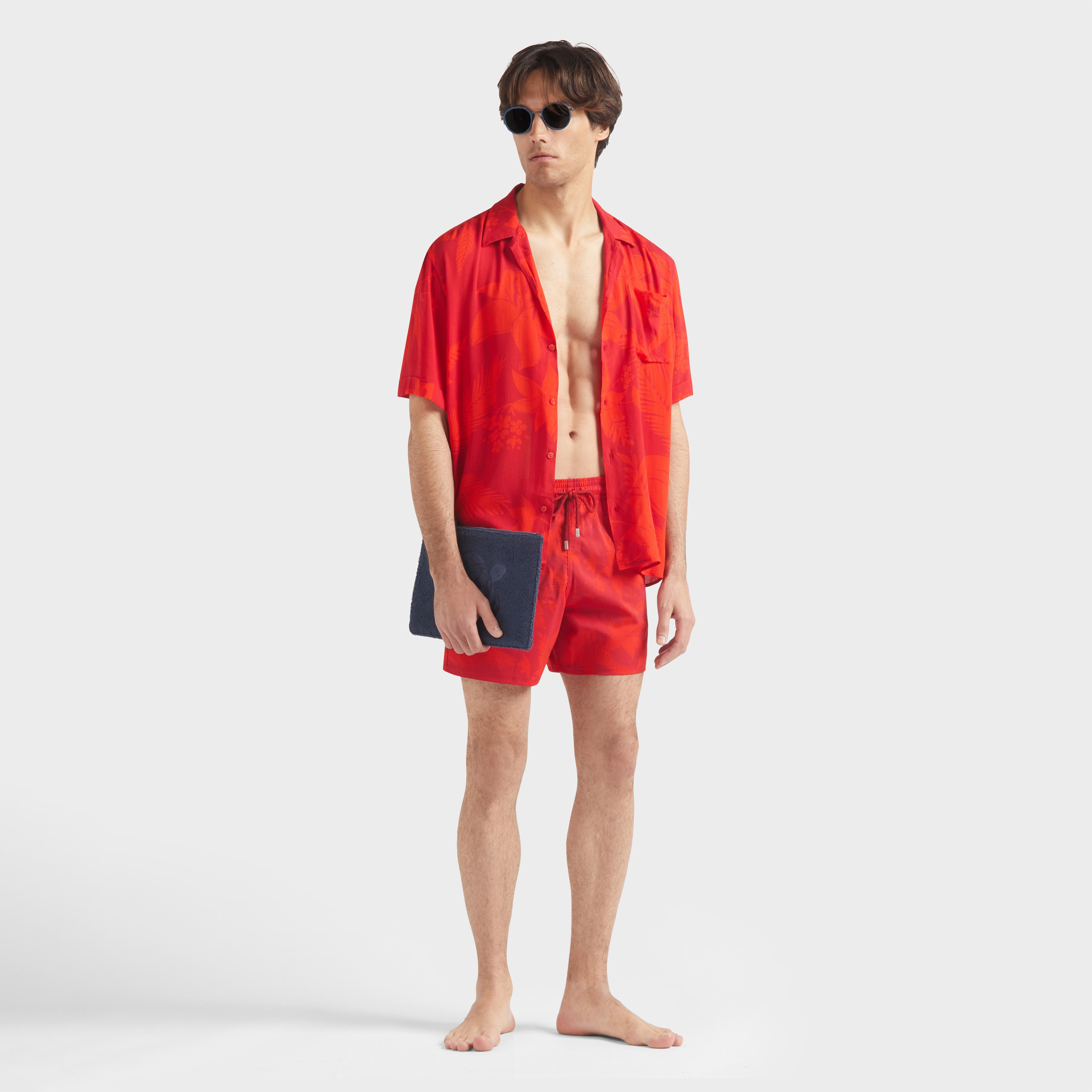 Men Viscose Bowling Shirt Flower Power - 5