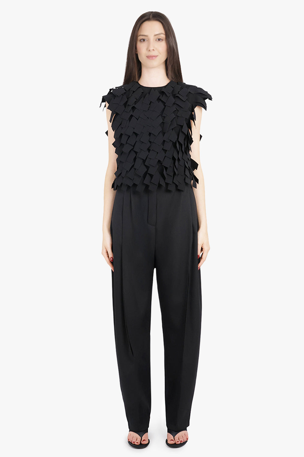 MULTI RECTANGLE FLOATING S/S TOP | BLACK - 4