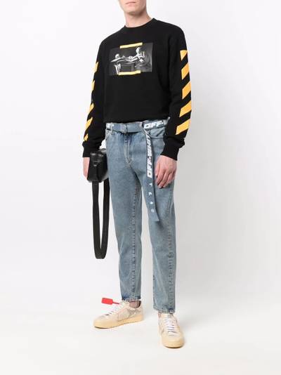 Off-White Industrial-belt cropped jeans outlook