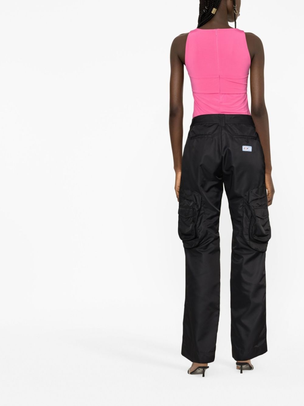 cut-out sleeveless tank top - 4