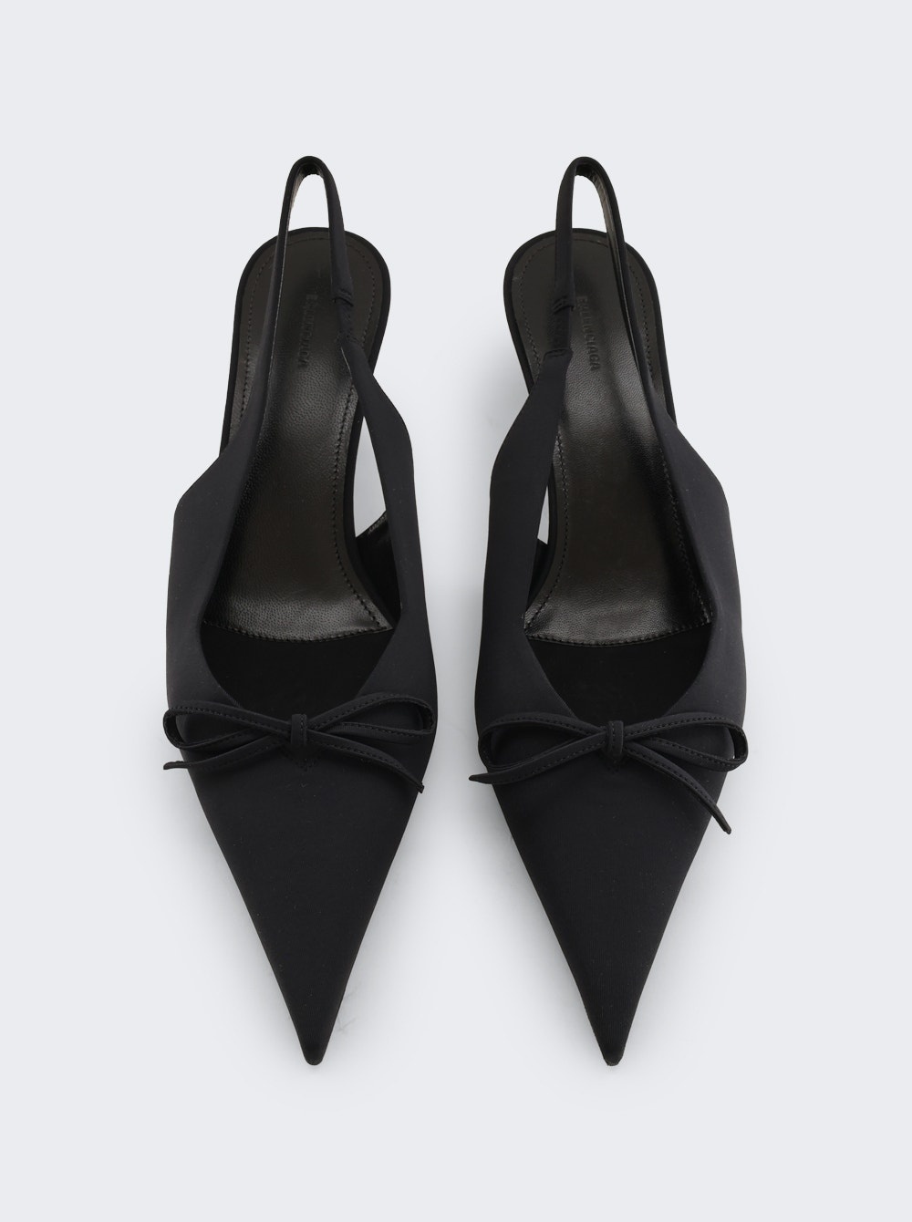Knife Bow Slingback Pumps Black - 5