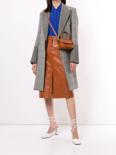 MSGM faux leather midi-skirt outlook