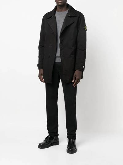 Stone Island asymmetric button-fastening peacoat outlook