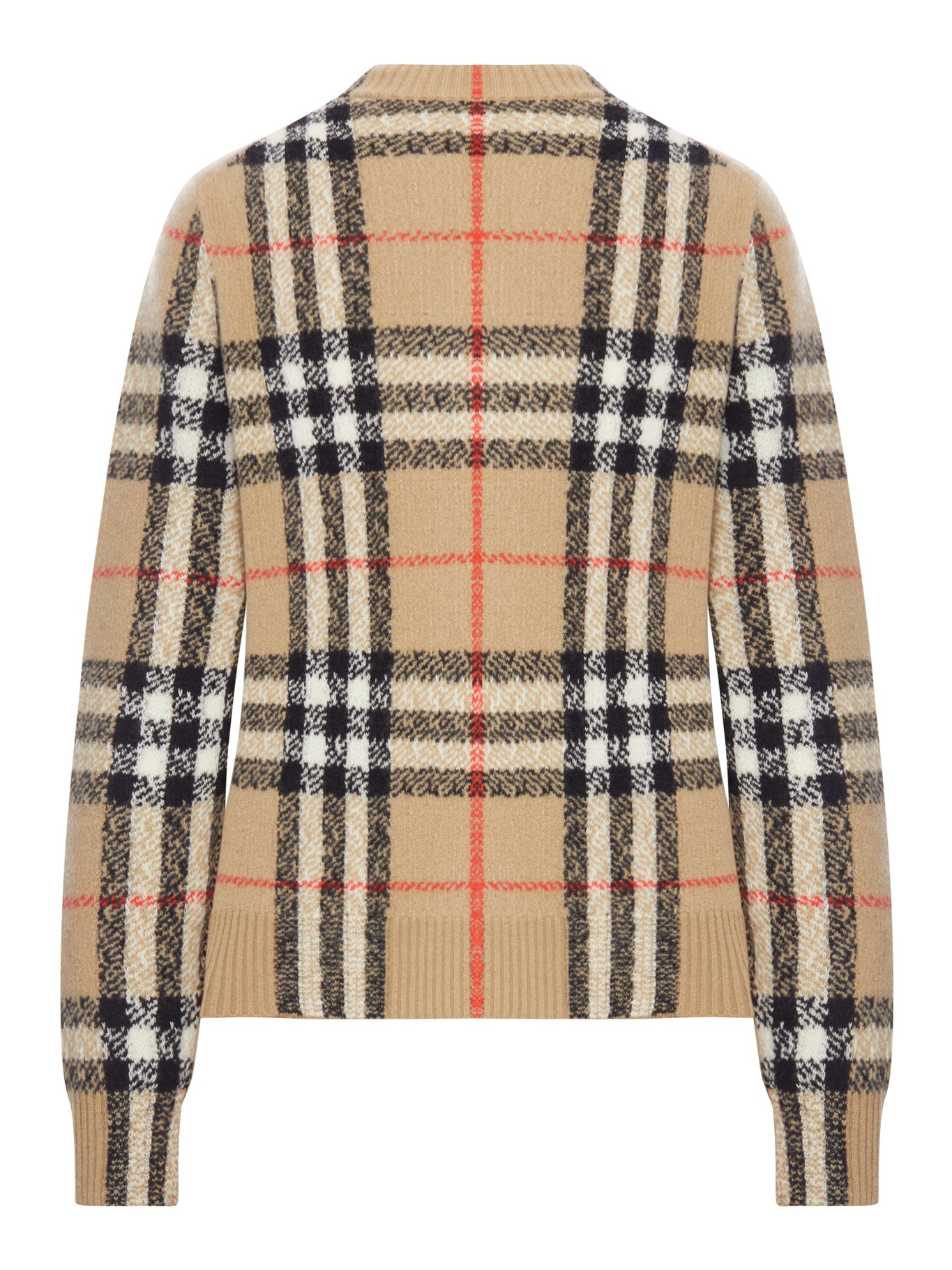 CHECKED WOOL AND CASHMERE SWEATER - 2
