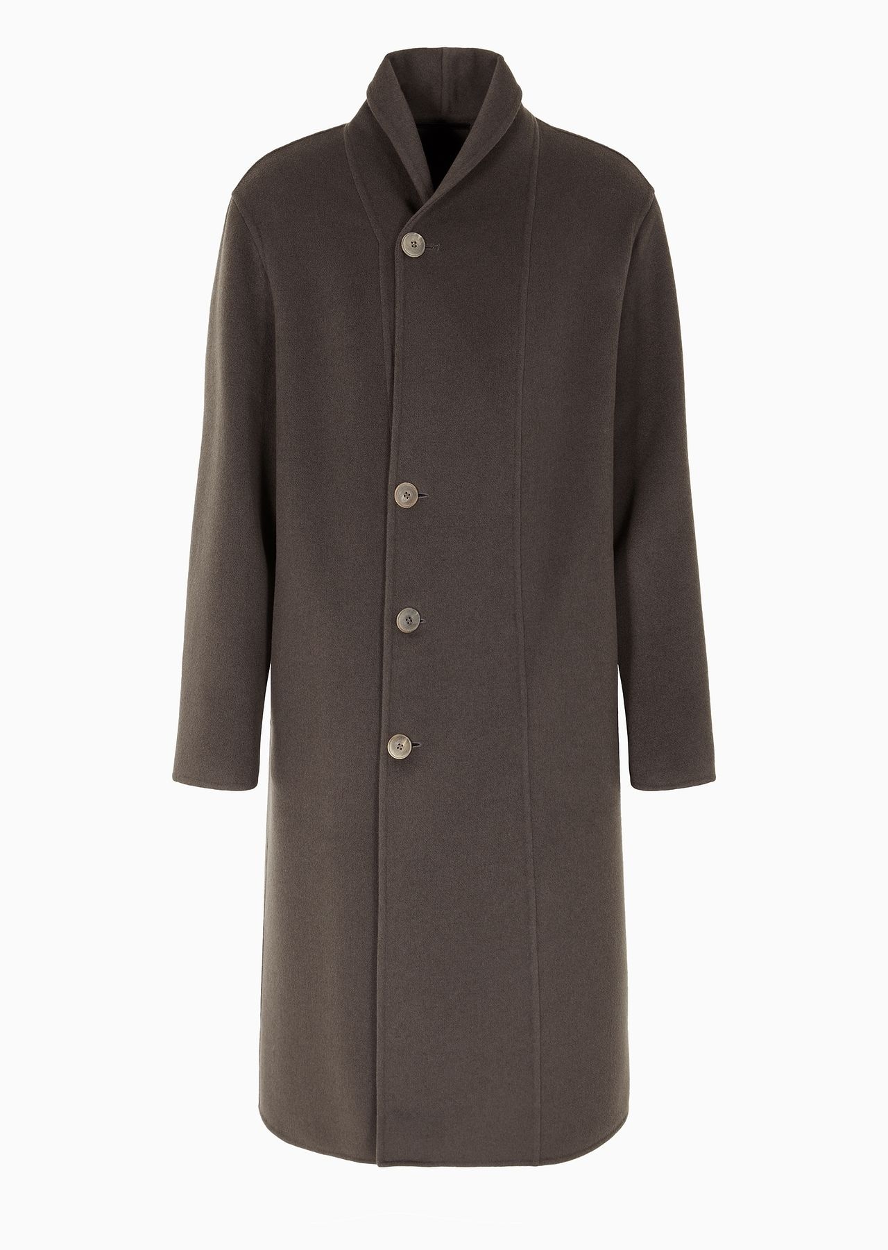 Single-breasted double cashmere coat - 1