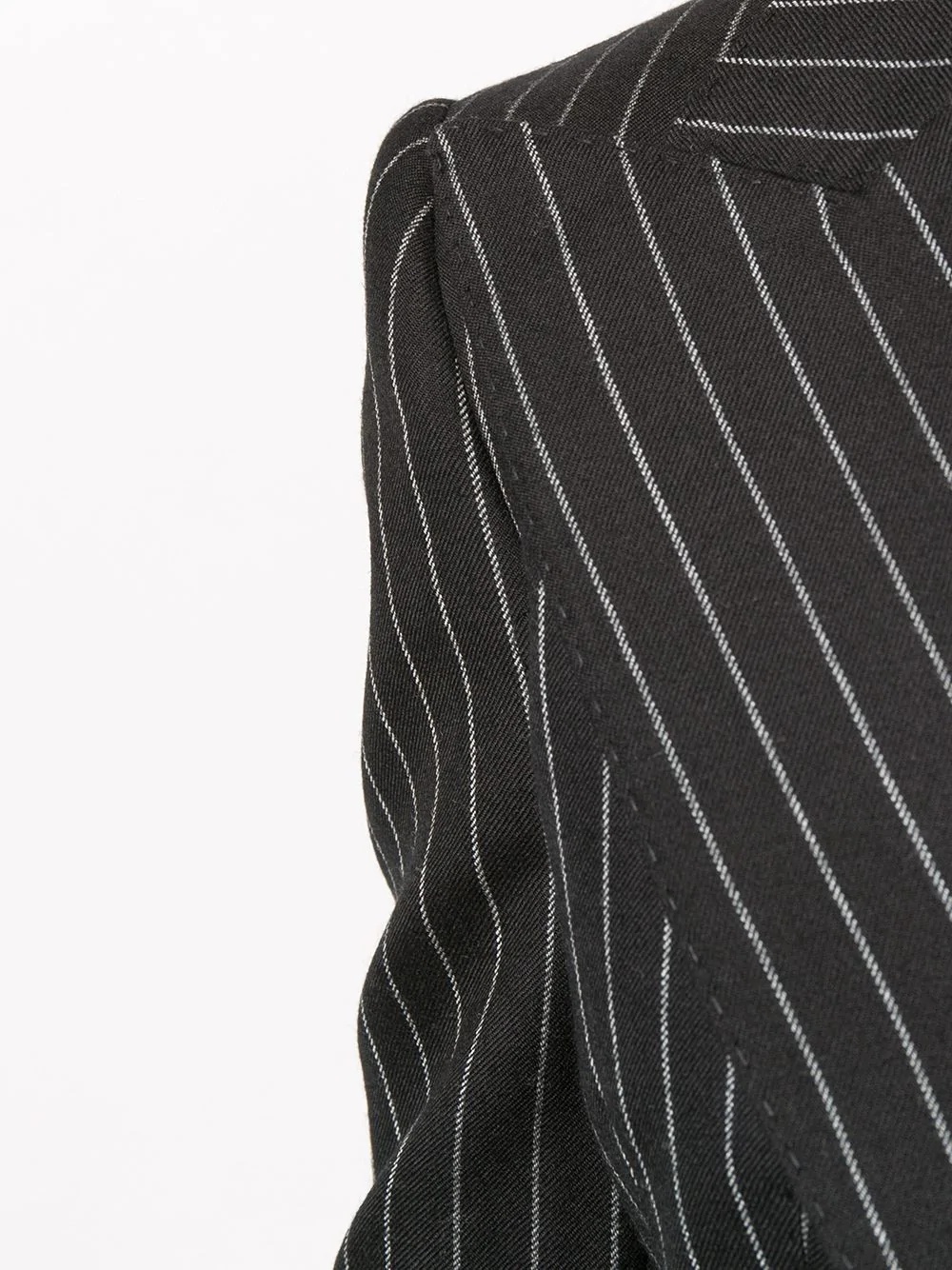 pinstriped single button blazer - 5