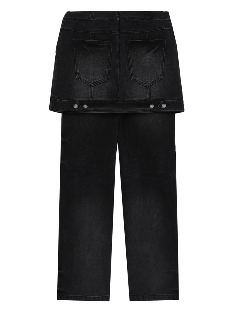 denim jacket-skirt trousers 6