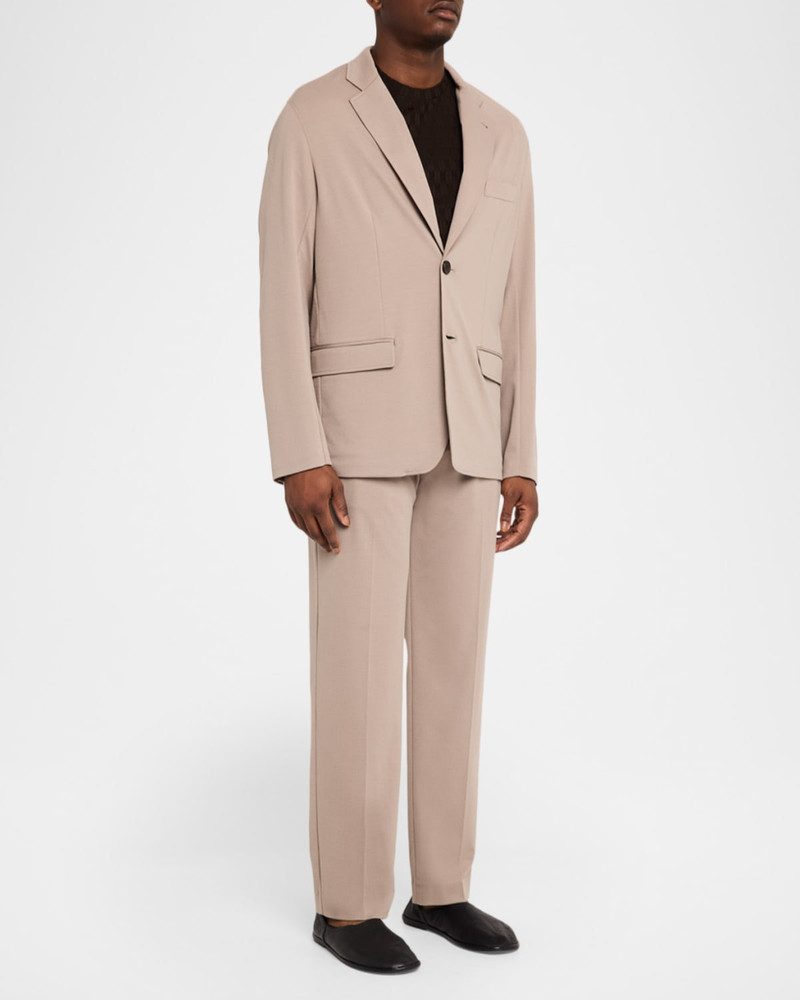 EMPORIO ARMANI Men's Micro-Textured Viscose Blend Single-Breasted Blazer outlook