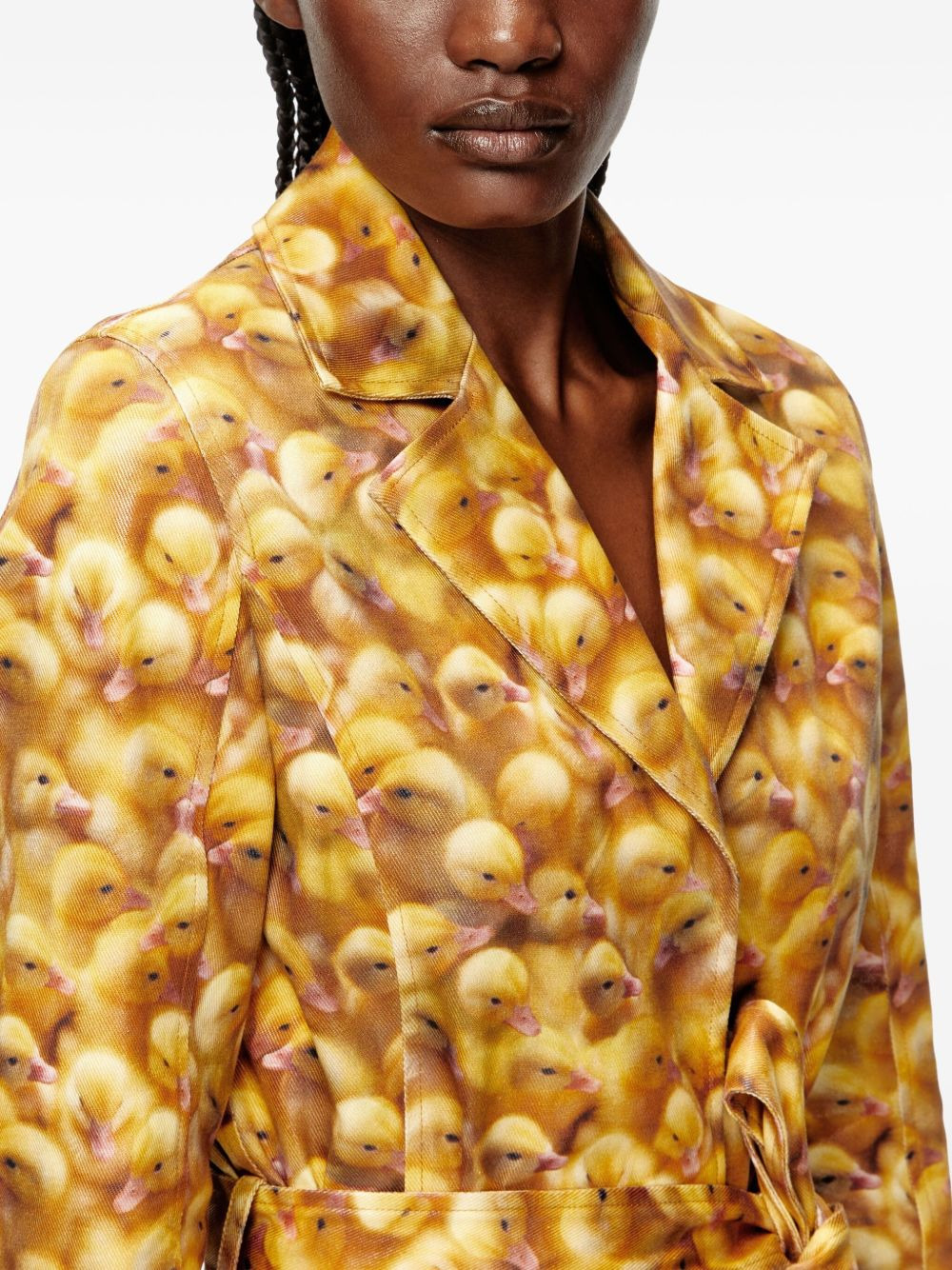 G-Oji duckling-print belted coat - 5