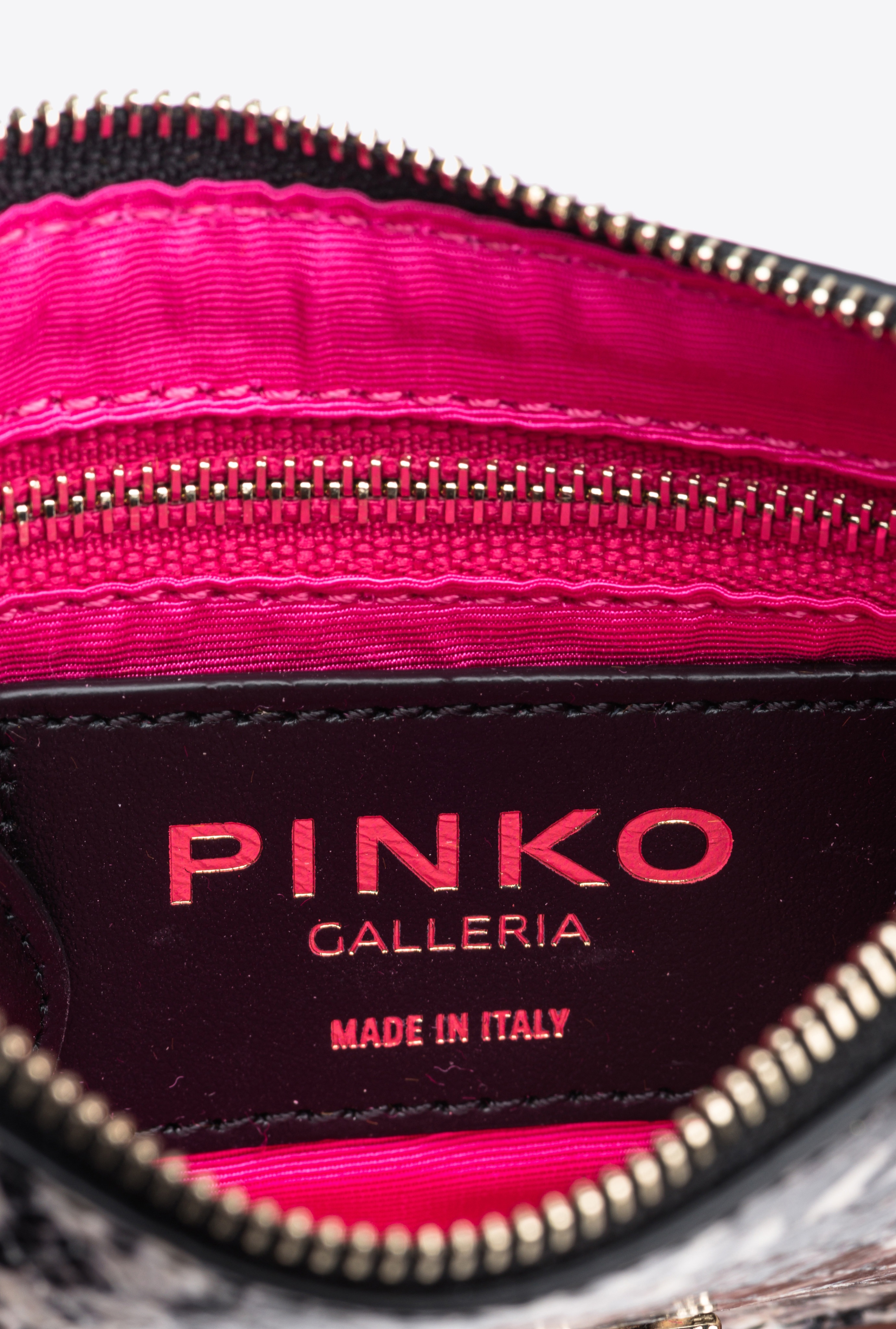 PINKO GALLERIA FLAT POUCH IN REPTILE SKIN - 5