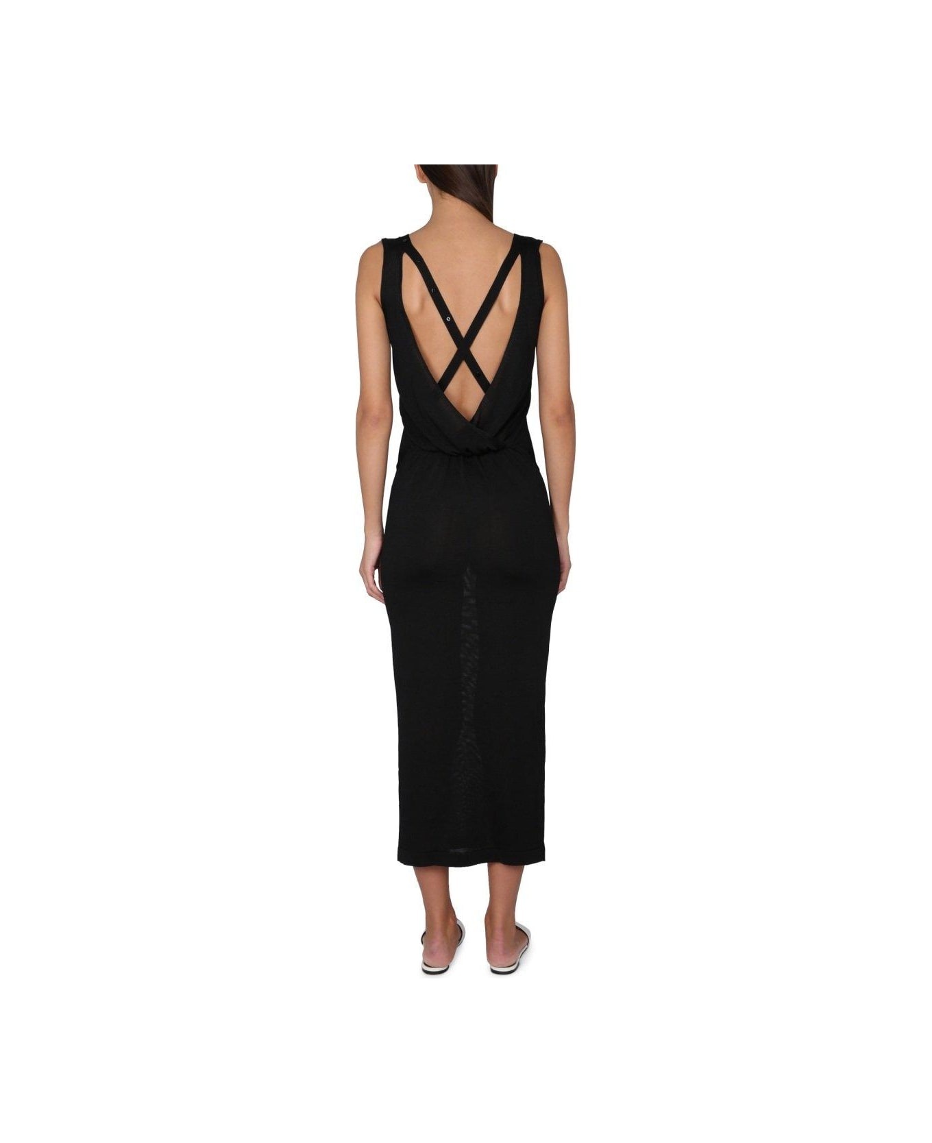 Sleeveless Back Crisscross Midi Dress - 2