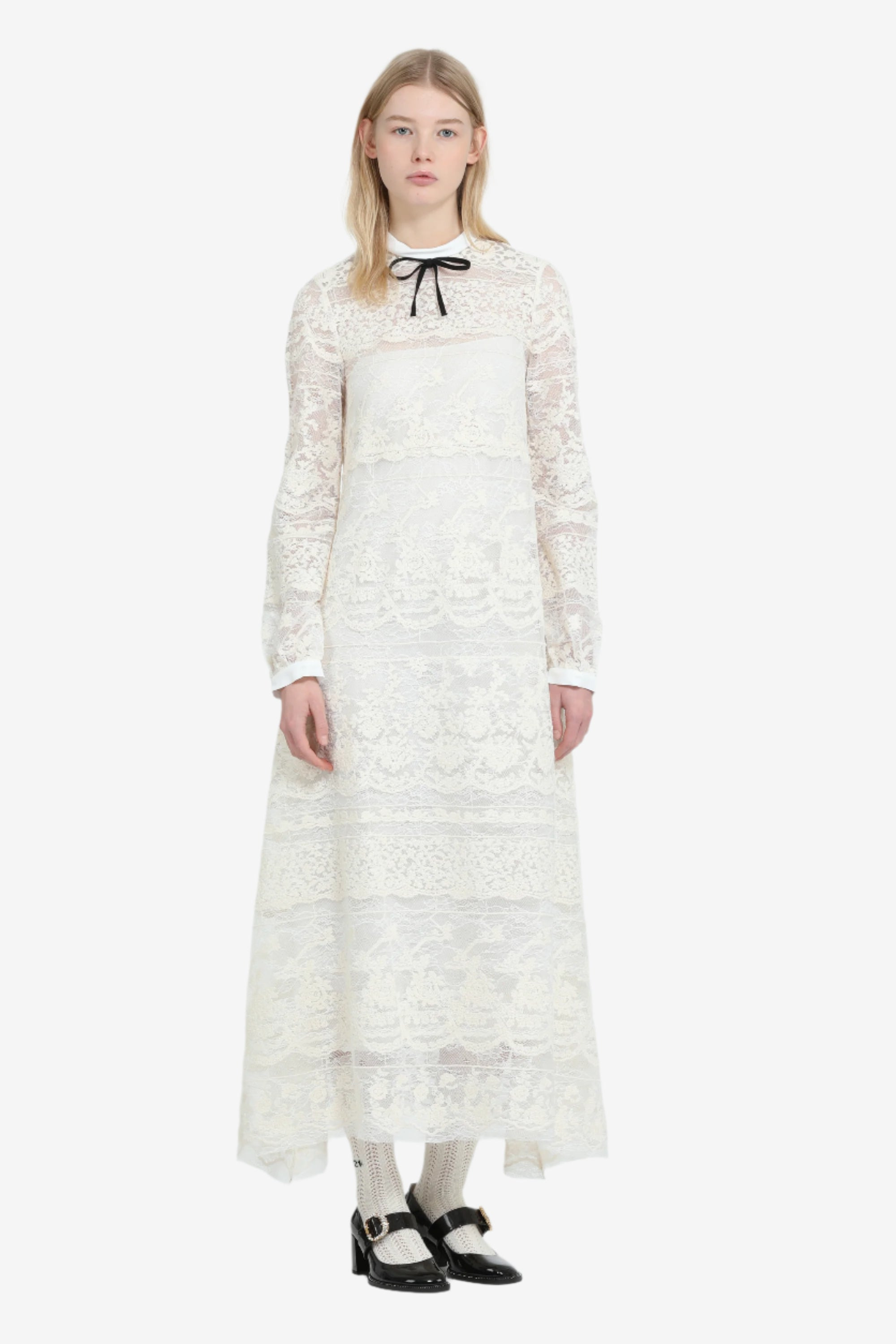 LONG LACE DRESS - 4