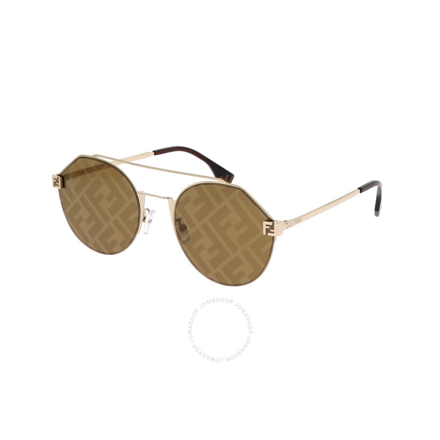 Fendi Brown Mirror Irregular Men's Sunglasses FE40060U 10G 55 - 2