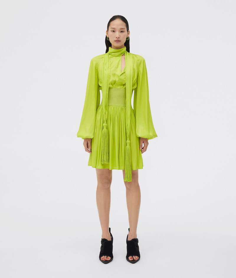 bottega green dress Bottega Veneta Gathered CrPe Jersey Maxi Dress - Green