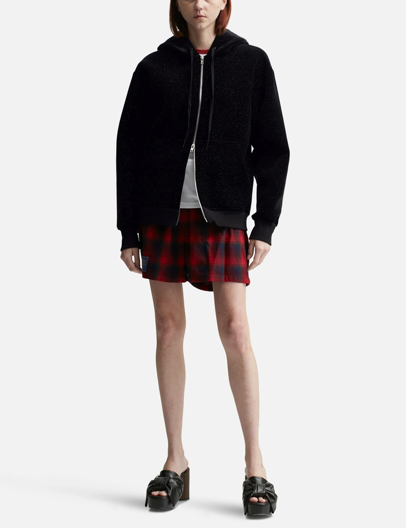 pushBUTTON BLACK RABBIT EAR ZIP-UP HOODIE outlook