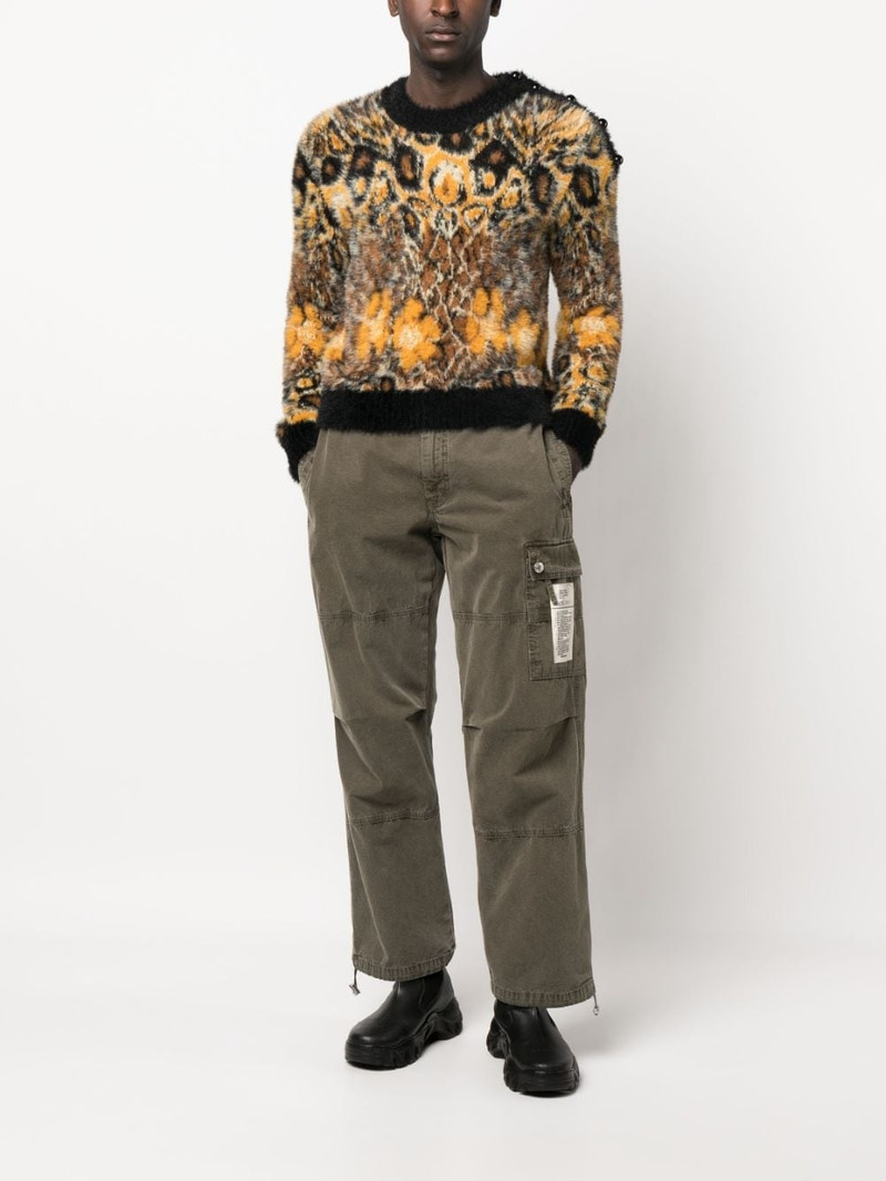 Moschino low-rise wide-leg trousers outlook