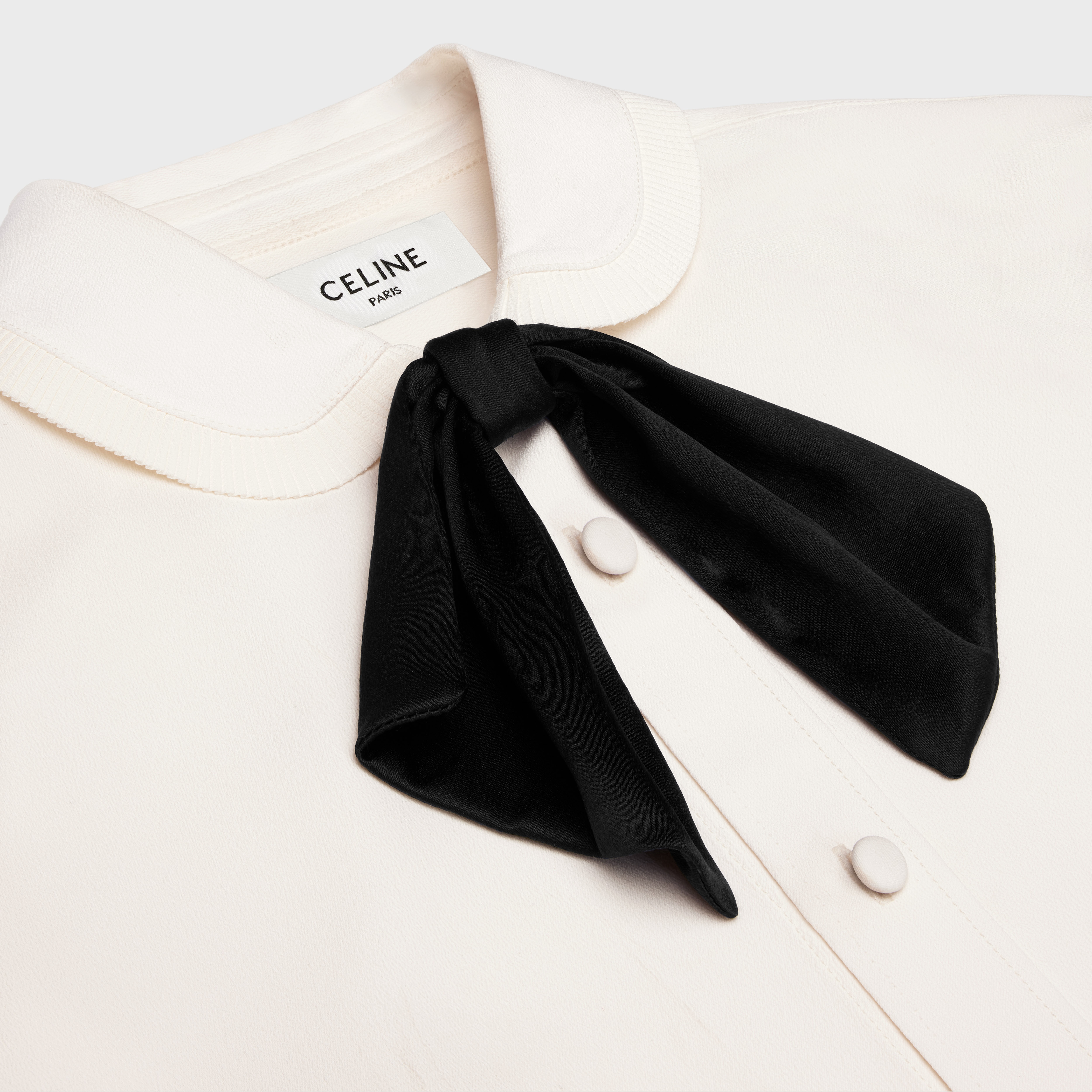 CROPPED ROMY SHIRT IN SILK CREPE - 3