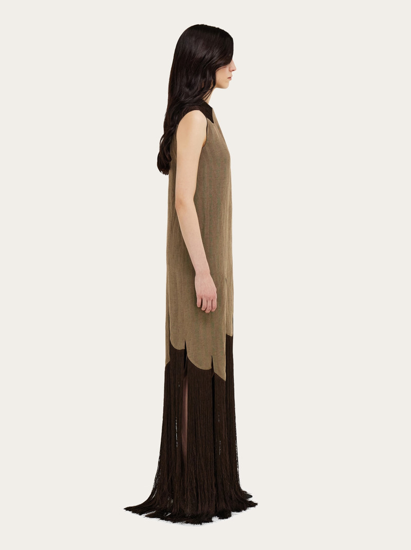 Long dress with fringe detail 3