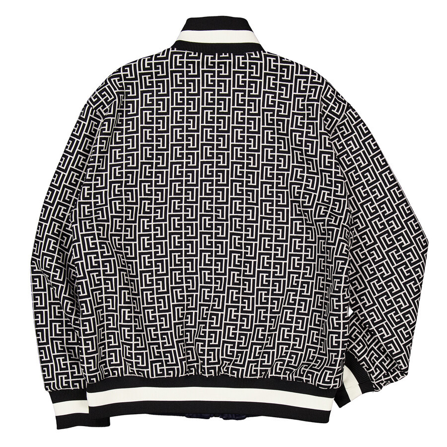 Balmain Monogram Jacquard Reversible Bomber - 7