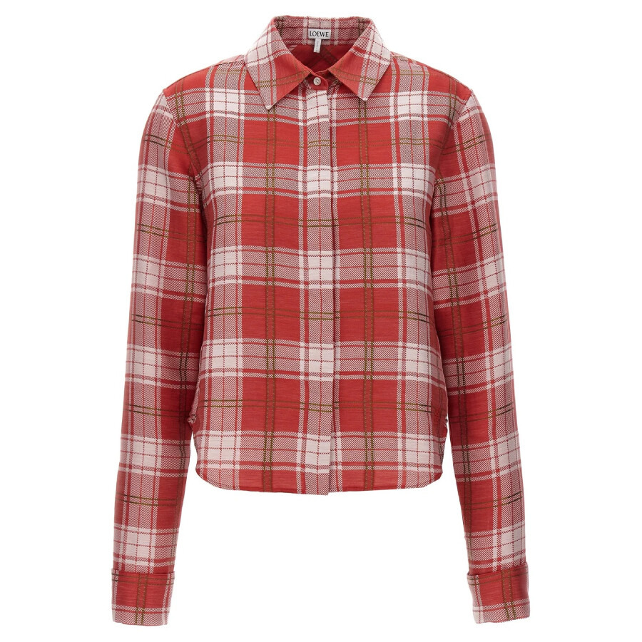 Loewe Check Pattern Long-Sleeved Shirt - 5
