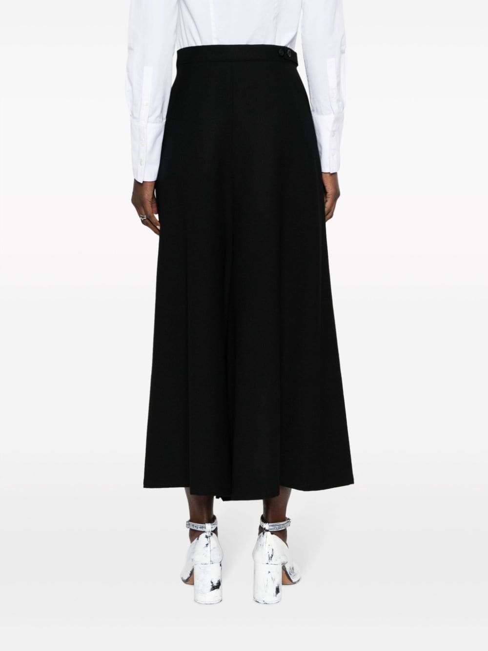 high-waist wool maxi skirt - 4