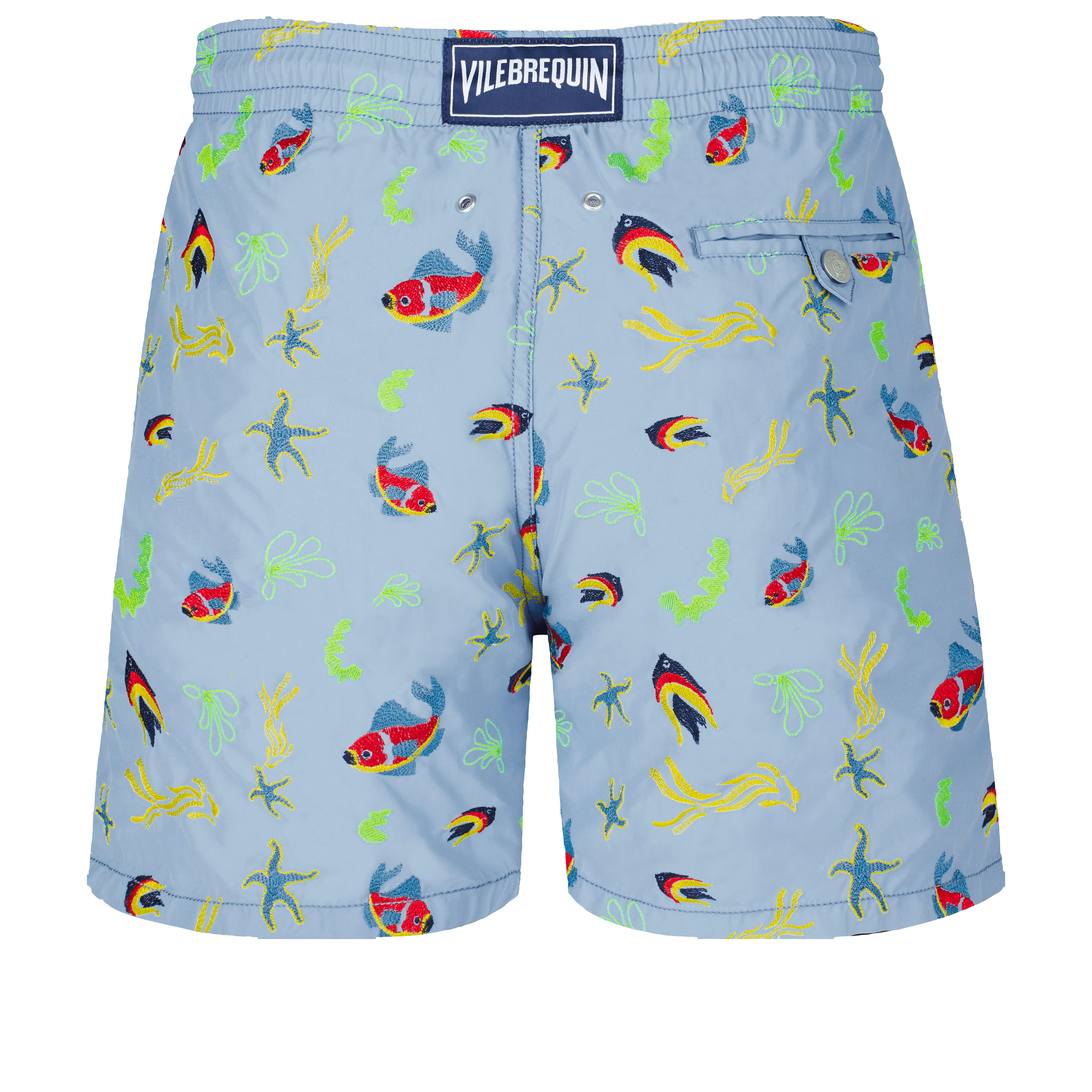 Men Swim Trunks Embroidered Naive Fish - Limited Edition - 2
