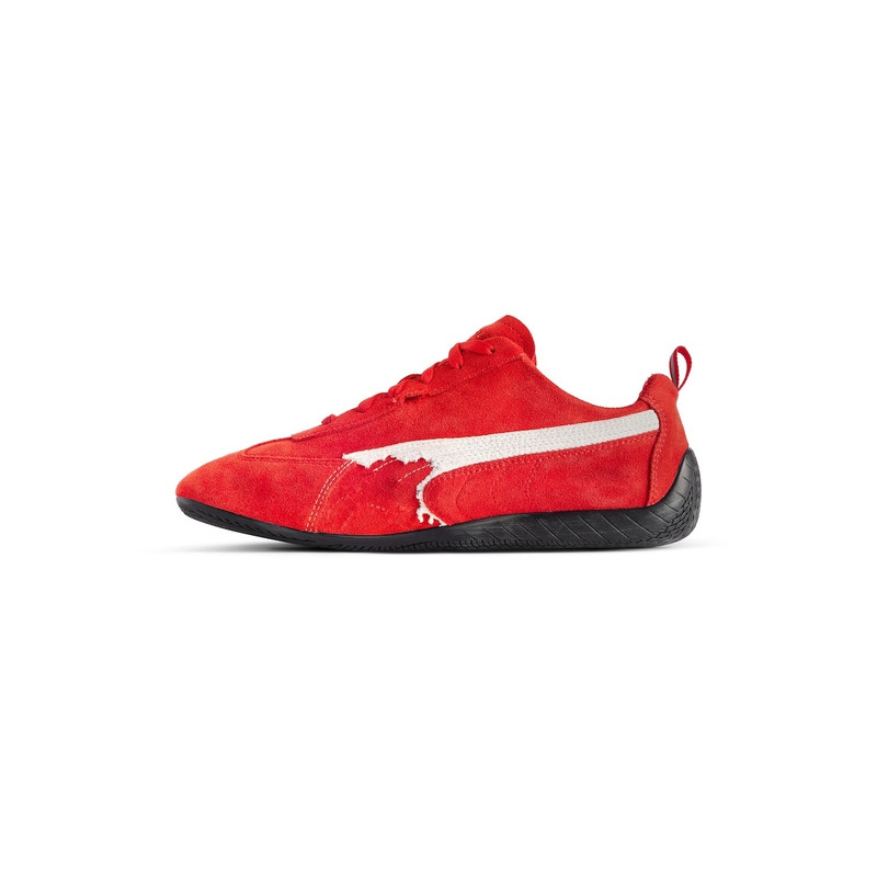 BALENCIAGA Speedcat Suede Balenciaga in Red/white/black outlook