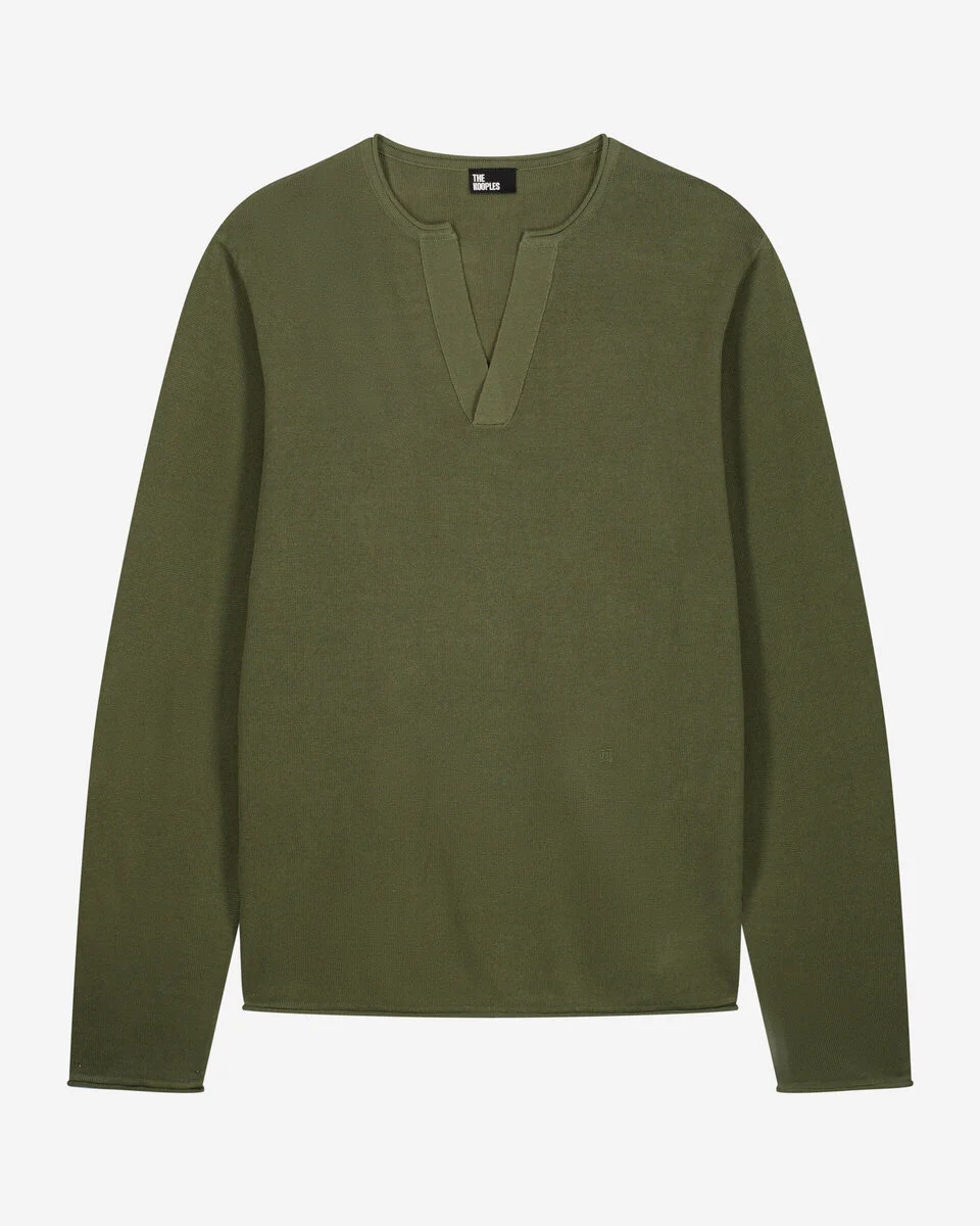 GREEN TUNISIAN SWEATER - 1