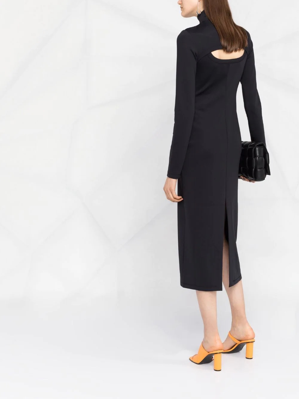cut-out mid-length dress - 6