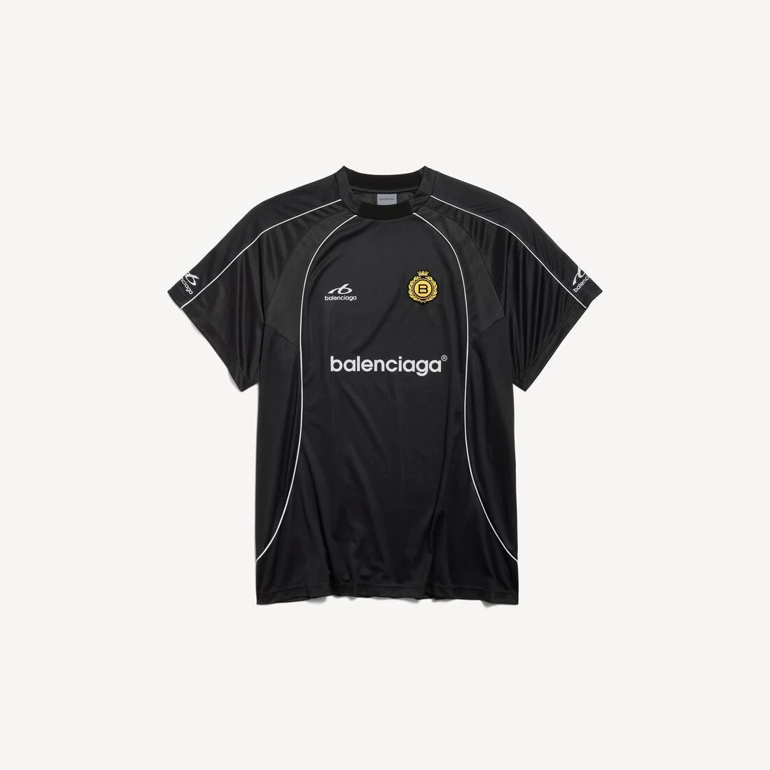Men's Soccer Oversized T-shirt in Black - 1