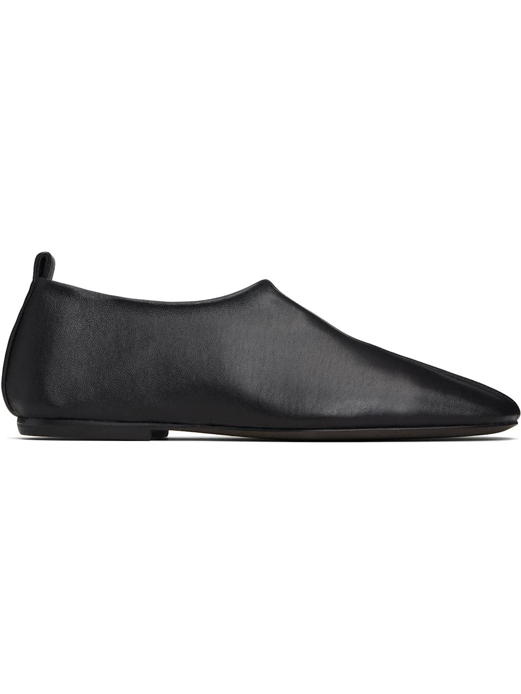 Black Square Toe Loafers - 1