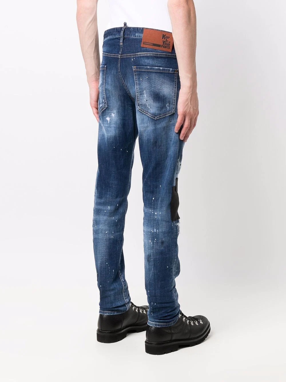 distressed slim-fit jeans - 4