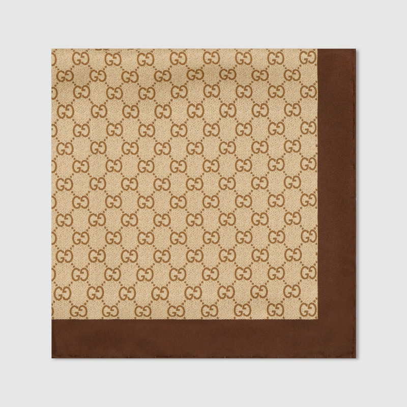 GUCCI Printed silk twill carré outlook