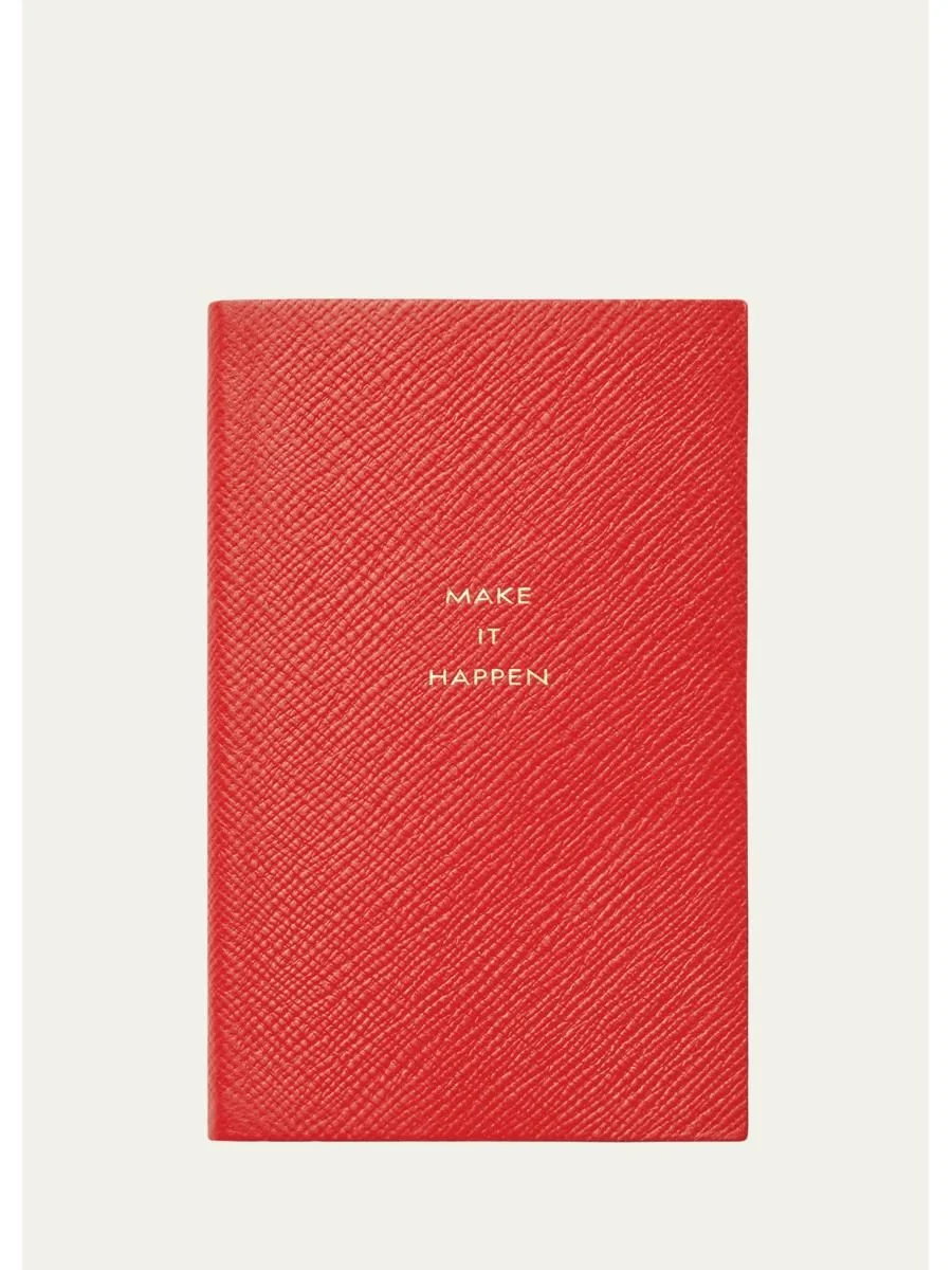 "Make It Happen" Panama Leather Pocket Notebook - 1