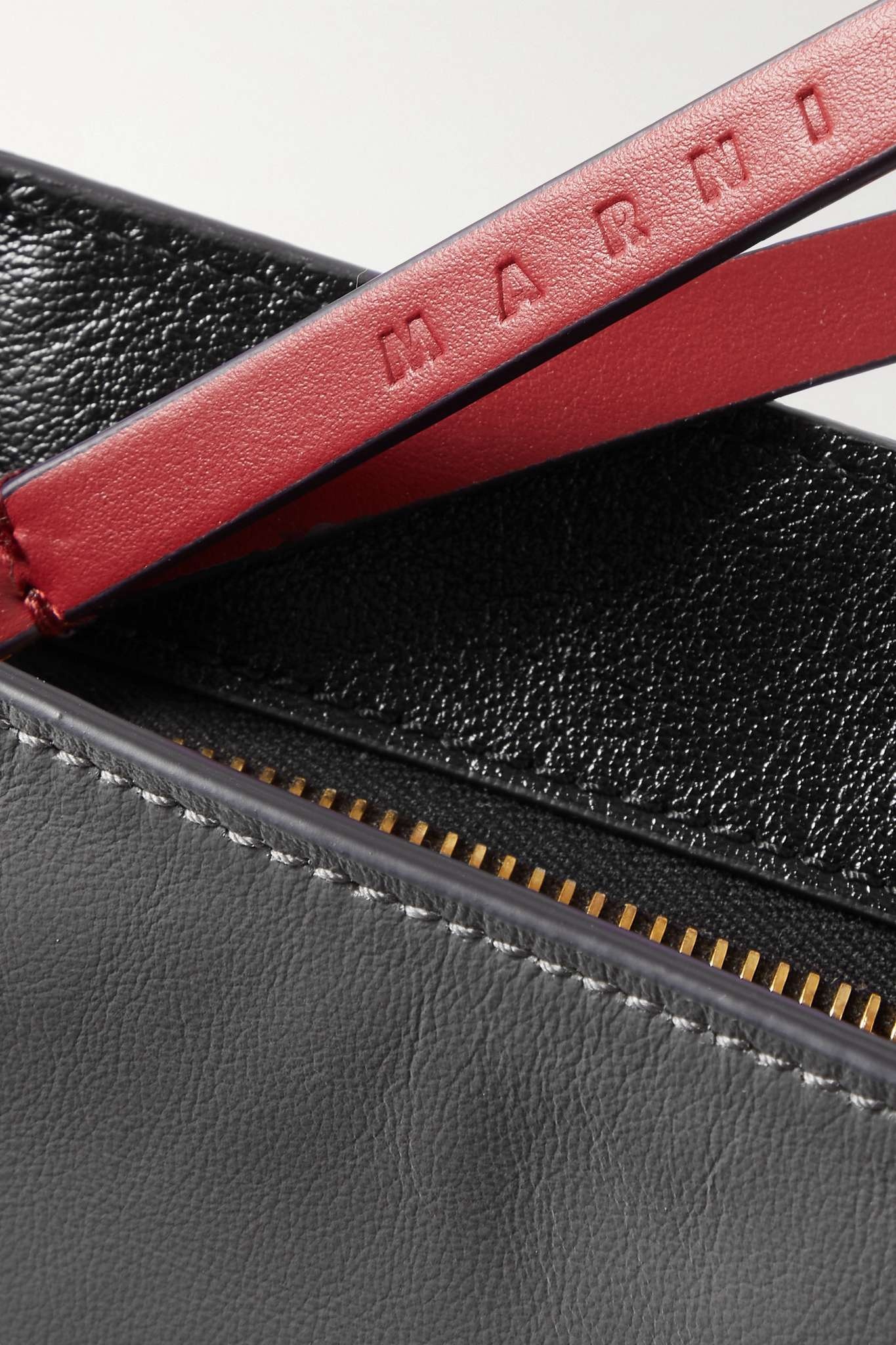 Color-block glossed-leather pouch - 4
