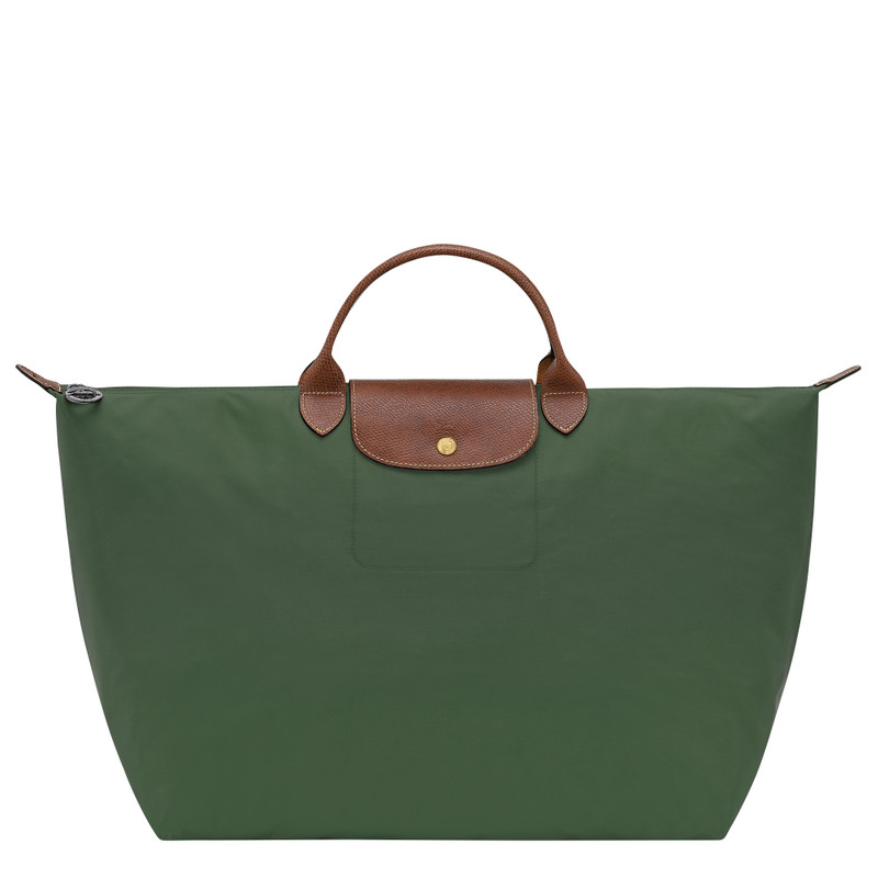 Le Pliage Original L Travel bag British Green - Recycled canvas 1