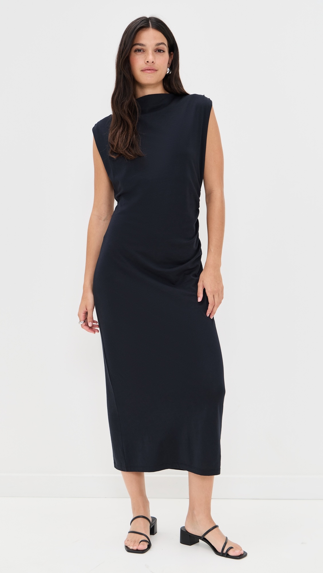 Cowl Neck Muscle Tee Dress - 6
