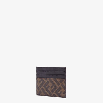 FENDI Brown fabric card holder outlook