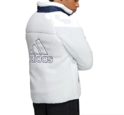 adidas adidas Originals Midnight Fleece Sherpa Reversible Jacket 'White Navy' H23092 outlook