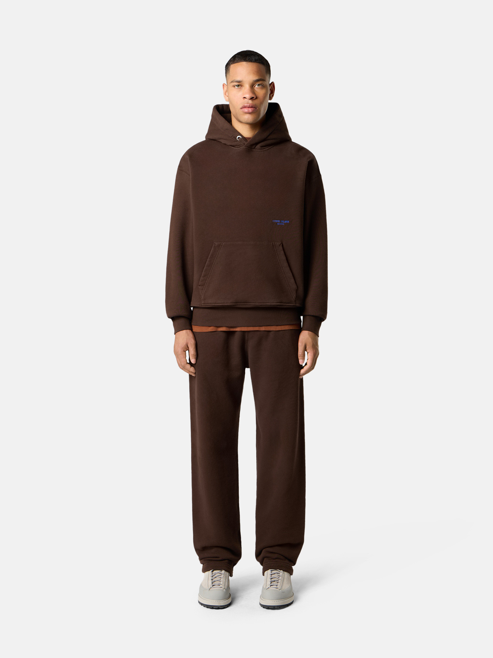 6100027 BRUSHED ORGANIC COTTON FLEECE_STONE ISLAND MARINA - 2