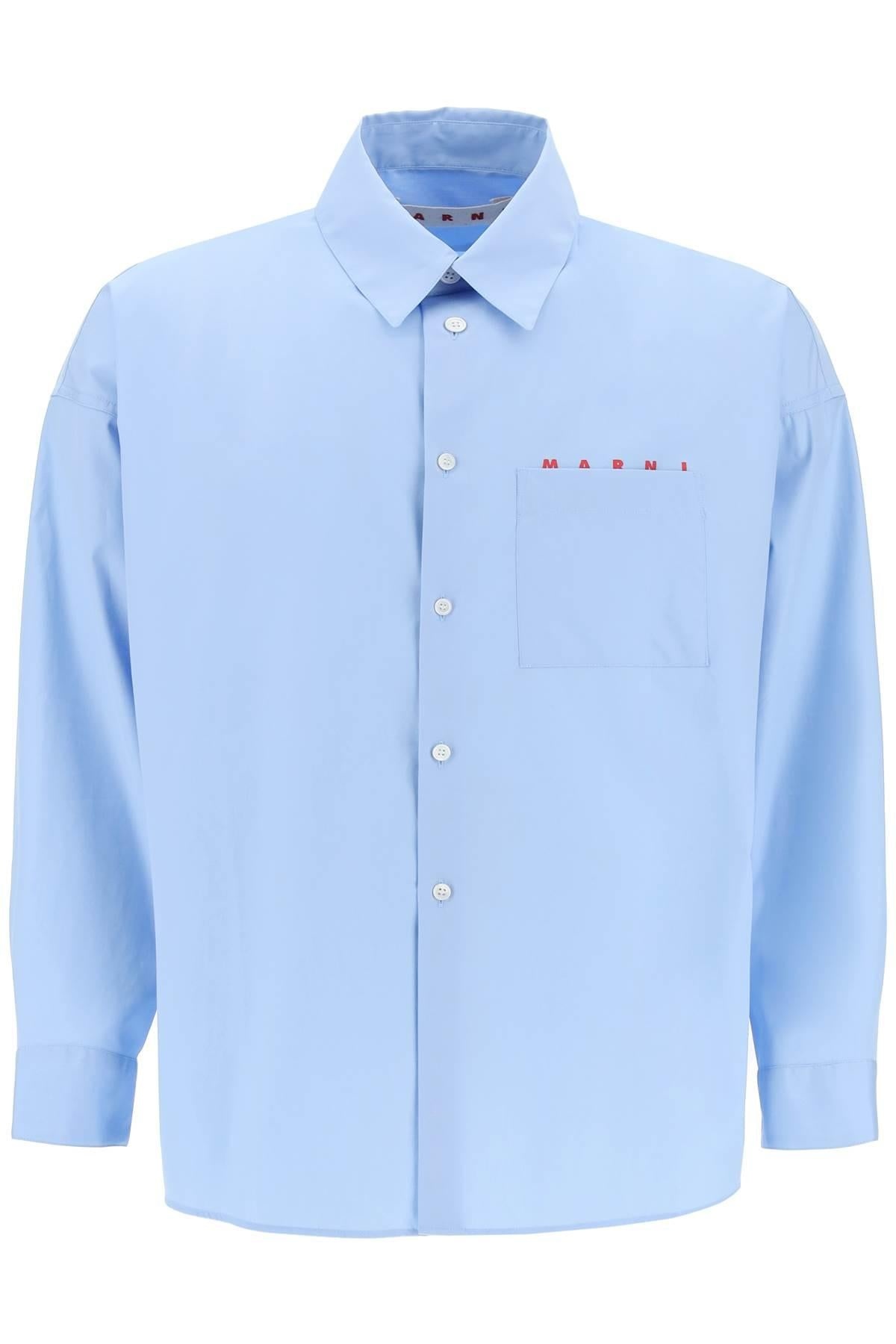 Boxy shirt with italian collar - 1