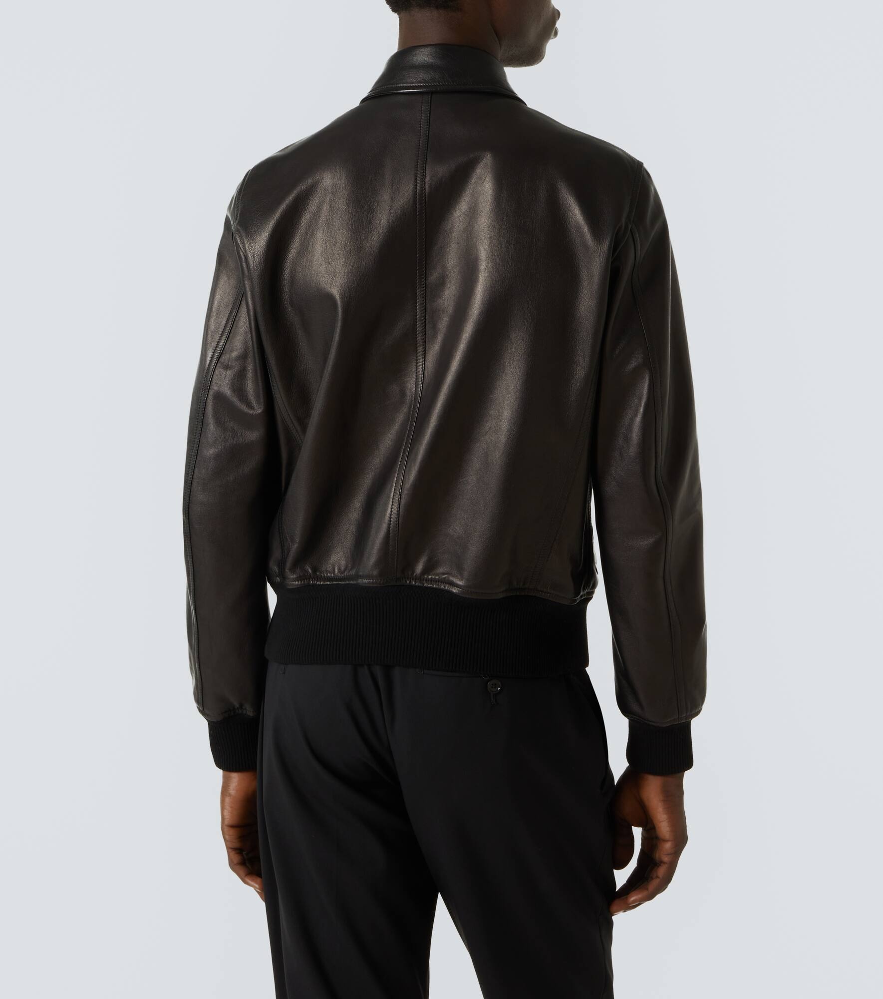 Leather blouson - 4