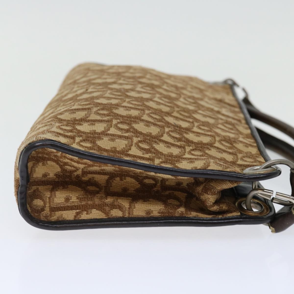 DIOR Trotter Canvas Hand Bag Canvas Brown - 4
