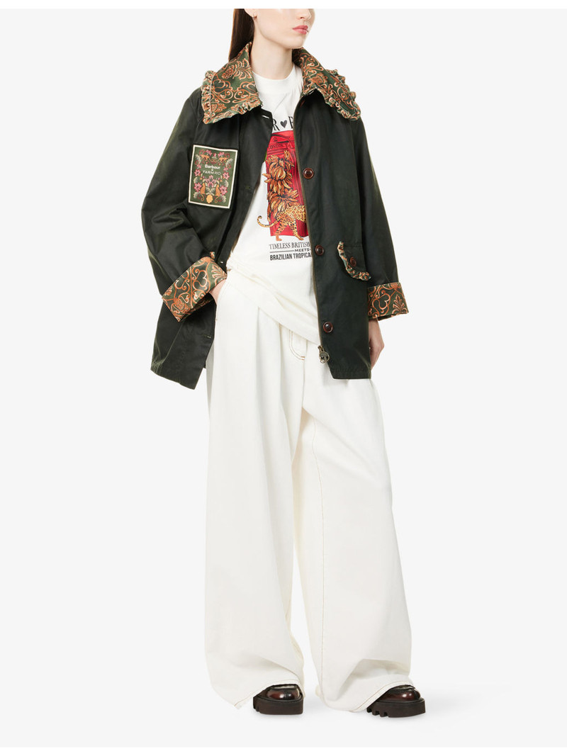 Barbour Barbour x FARM Rio Maria Clara Waxed Cotton Jacket outlook