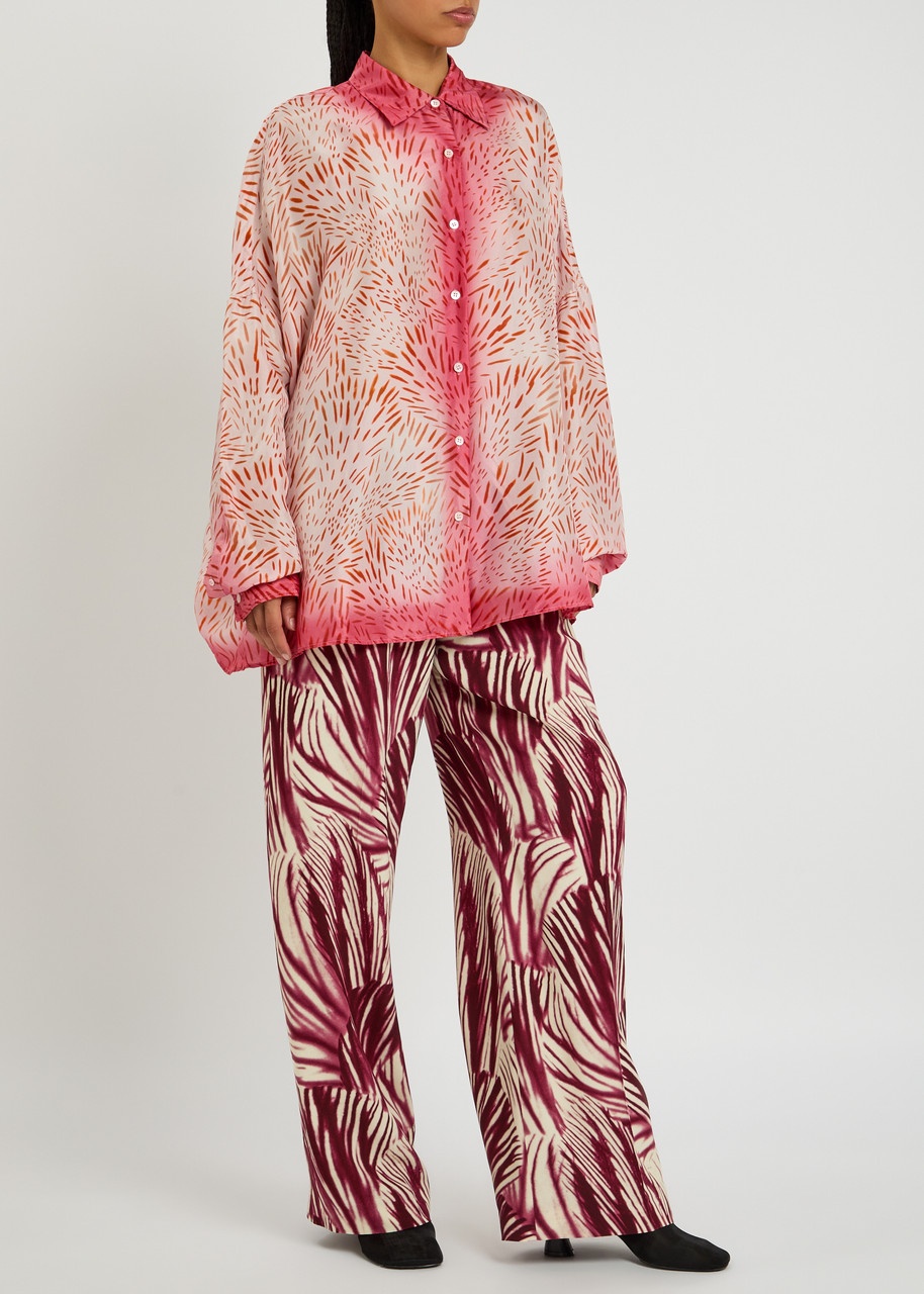 Dries Van Noten Casia Printed Silk Shirt - 4
