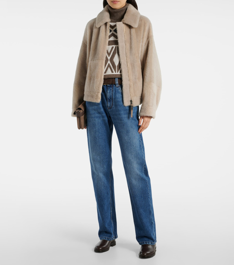 Brunello Cucinelli High-rise straight jeans outlook