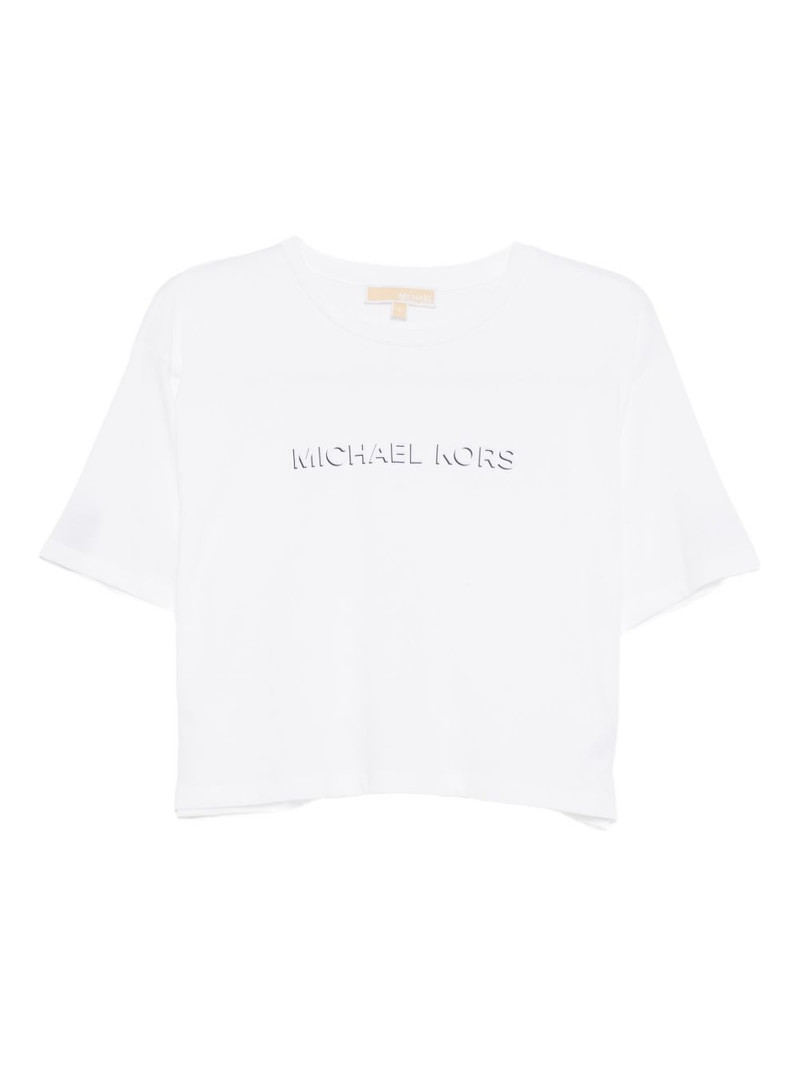 logo-embossed T-shirt 1