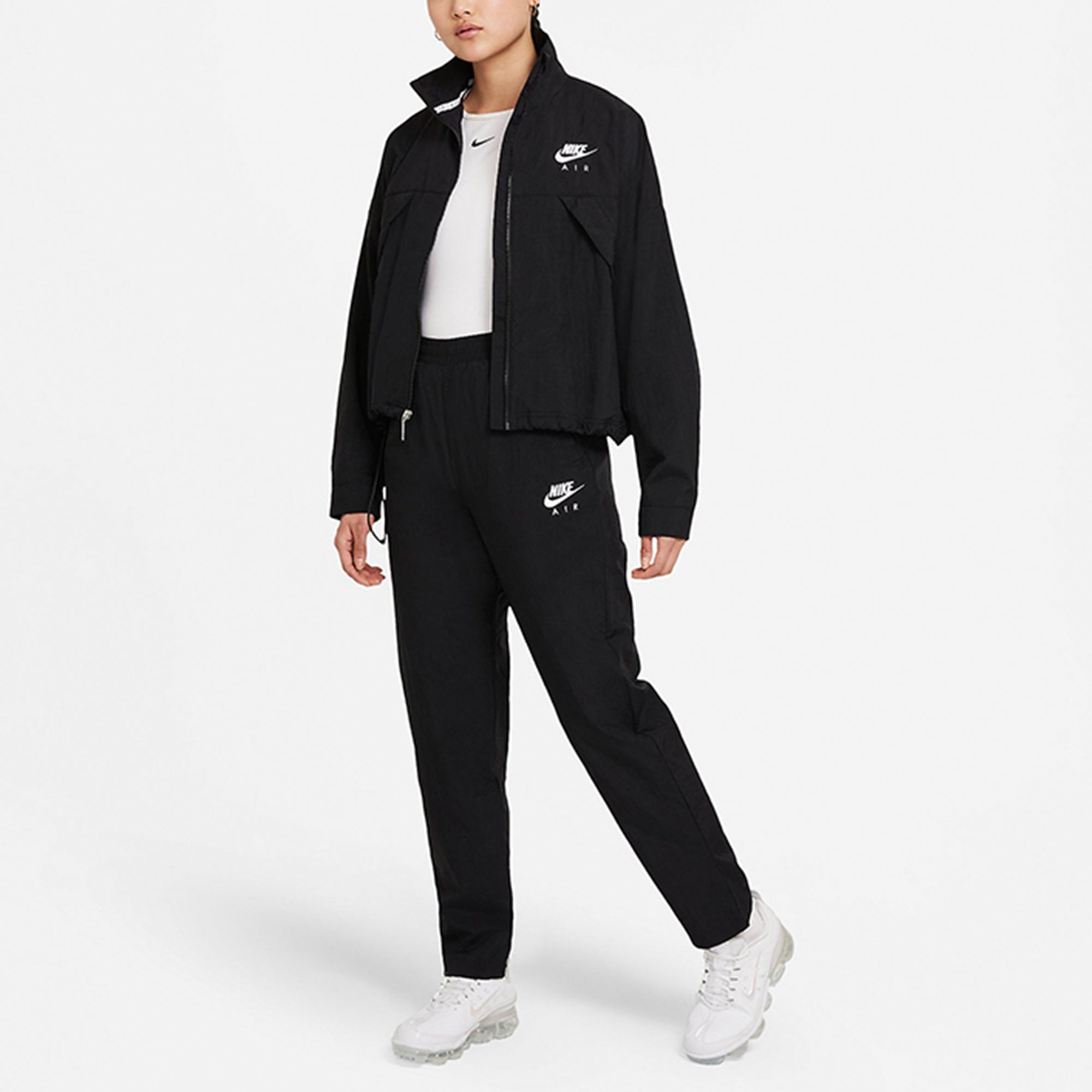 (WMNS) Nike Athleisure Casual Sports Bundle Feet Woven Long Pants/Trousers Black CZ9348-010 - 3