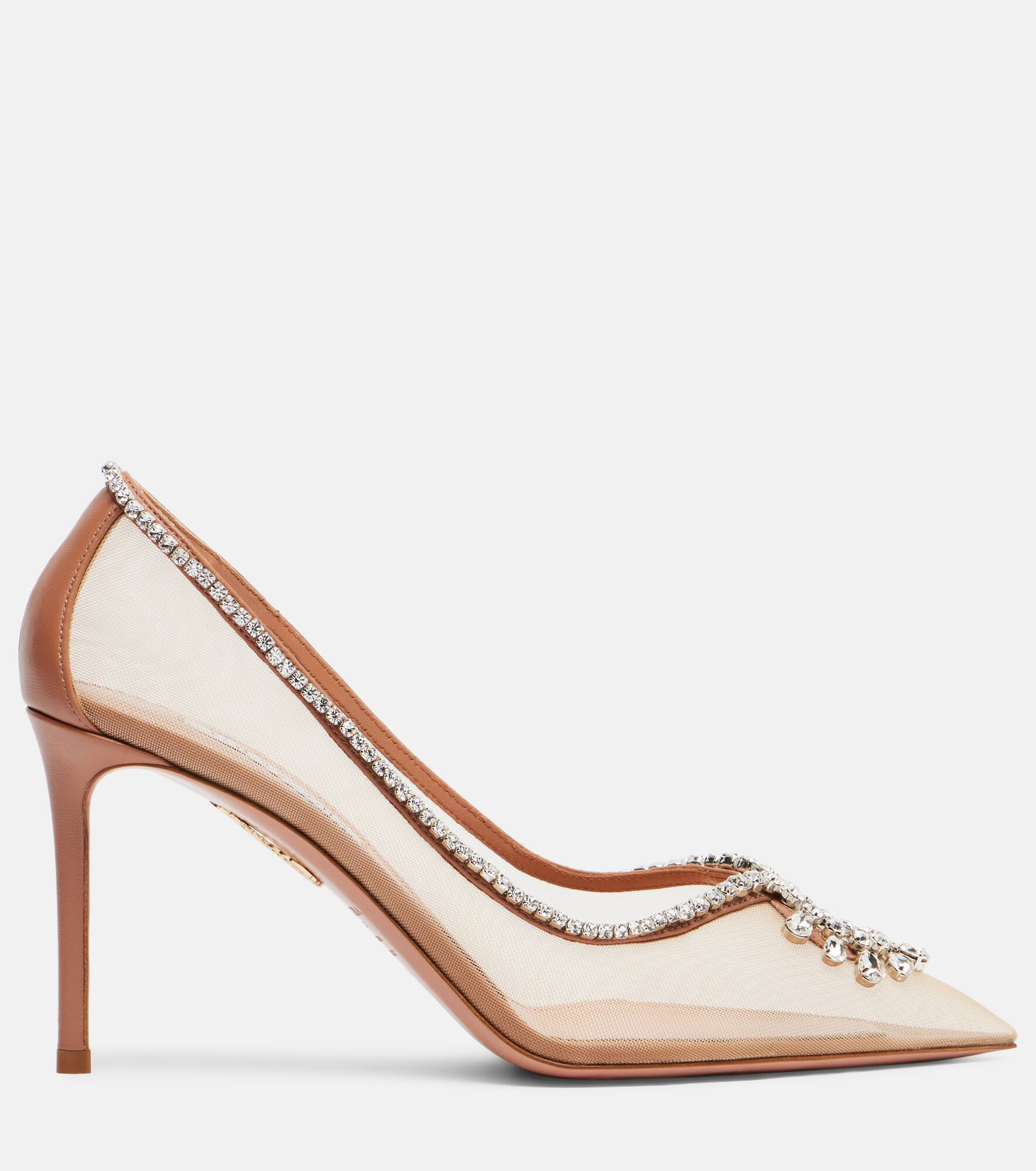 Seduction 85 embellished mesh pumps - 4