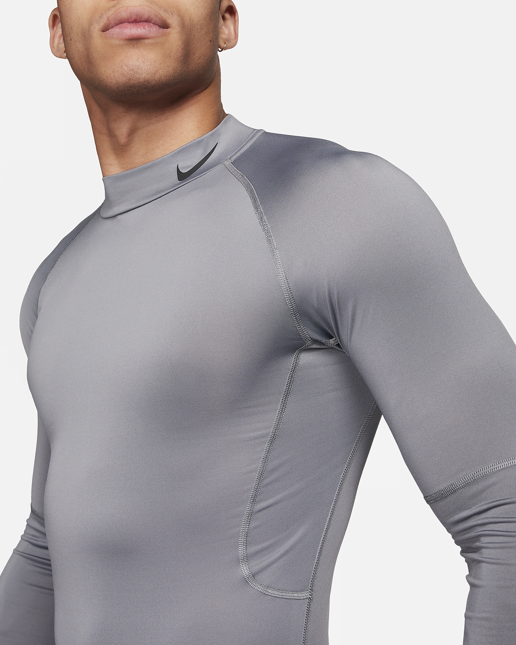 Nike Pro Men's Dri-FIT Fitness Mock-Neck Long-Sleeve Top - 3